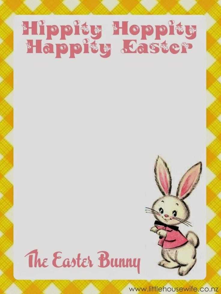 printable easter bunny letter template