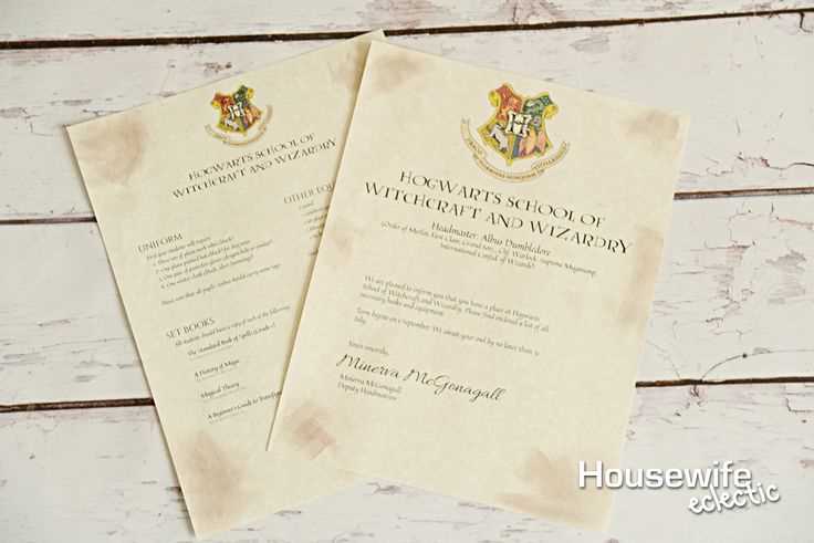 printable hogwarts letter template