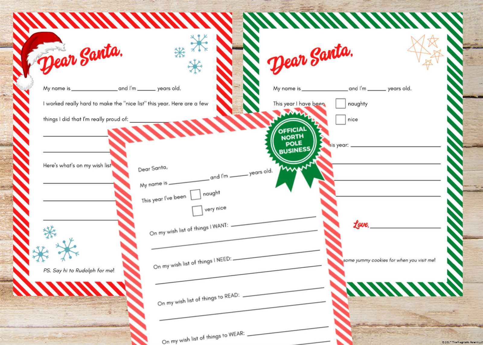 printable letter from santa template free