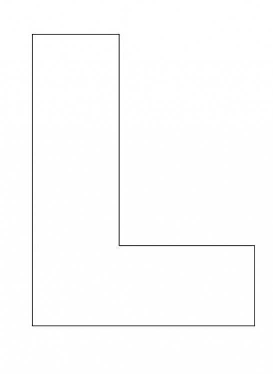 printable letter l template