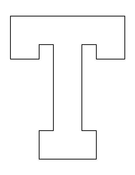 printable letter t template