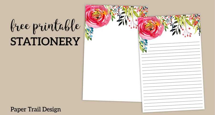 printable love letter stationery template