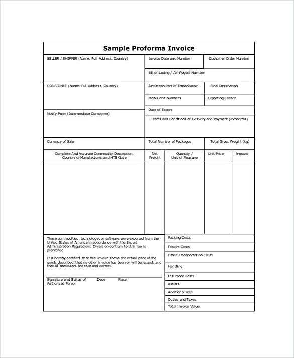 pro forma letter template