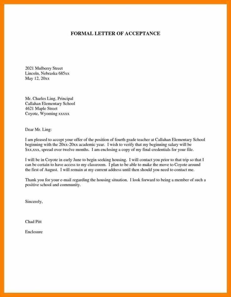 professional correspondence letter template