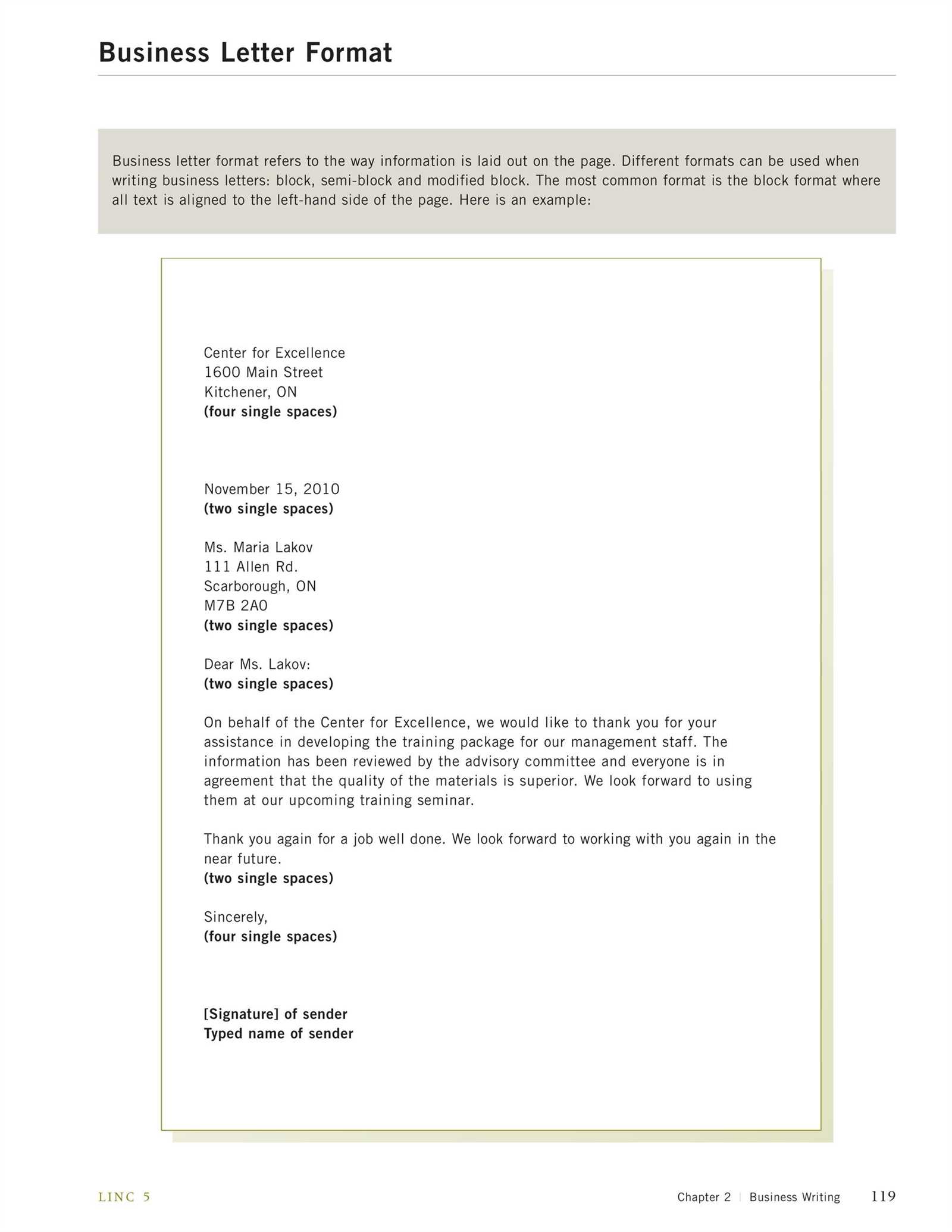proper letter writing template