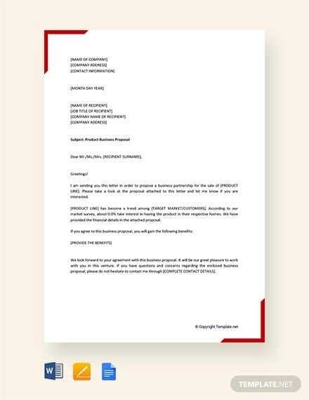 proposition letter template