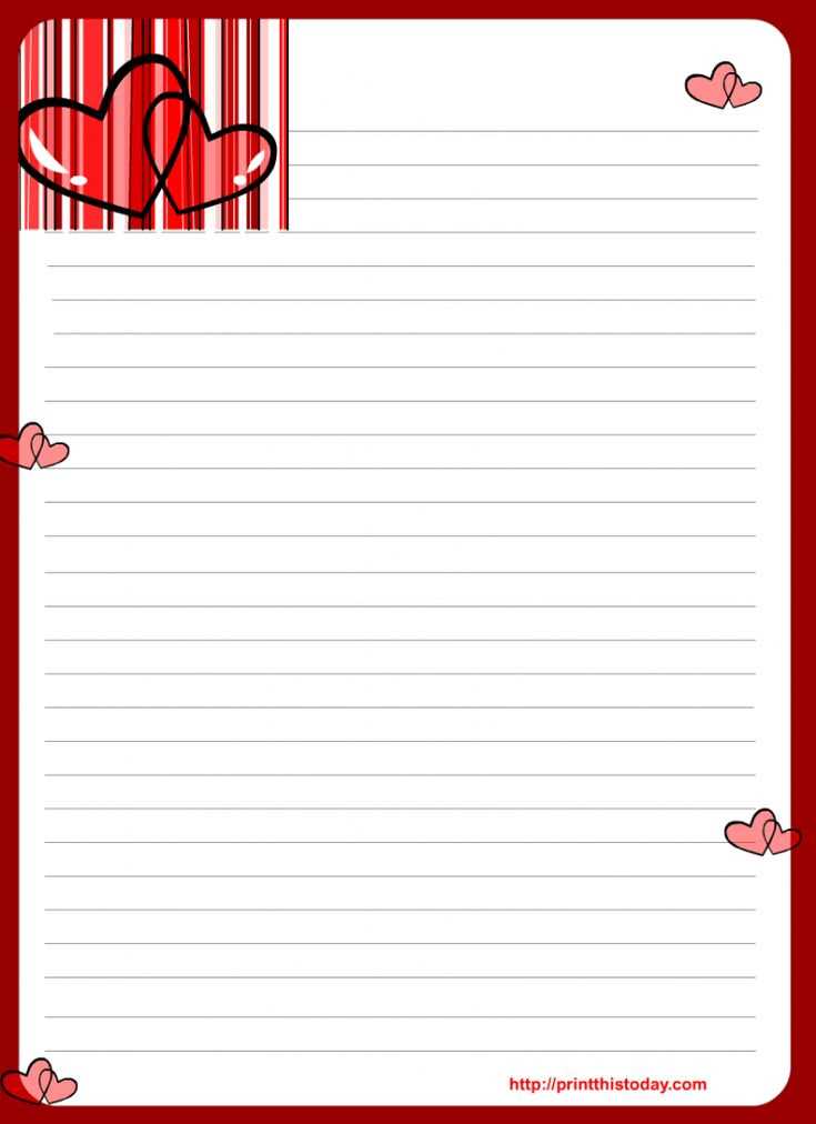 love letter paper template