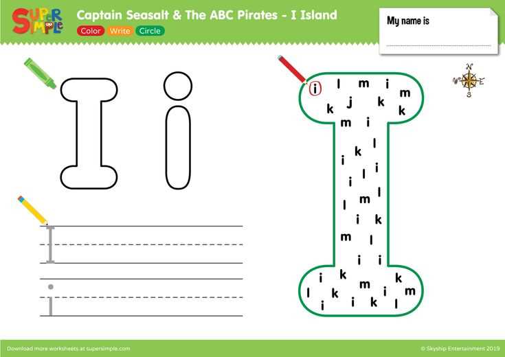 letter i template preschool