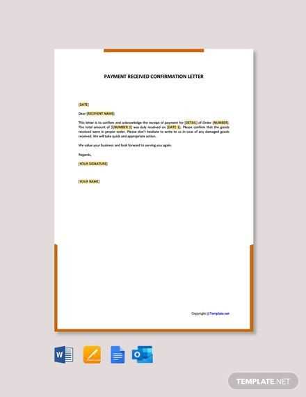 payment verification letter template