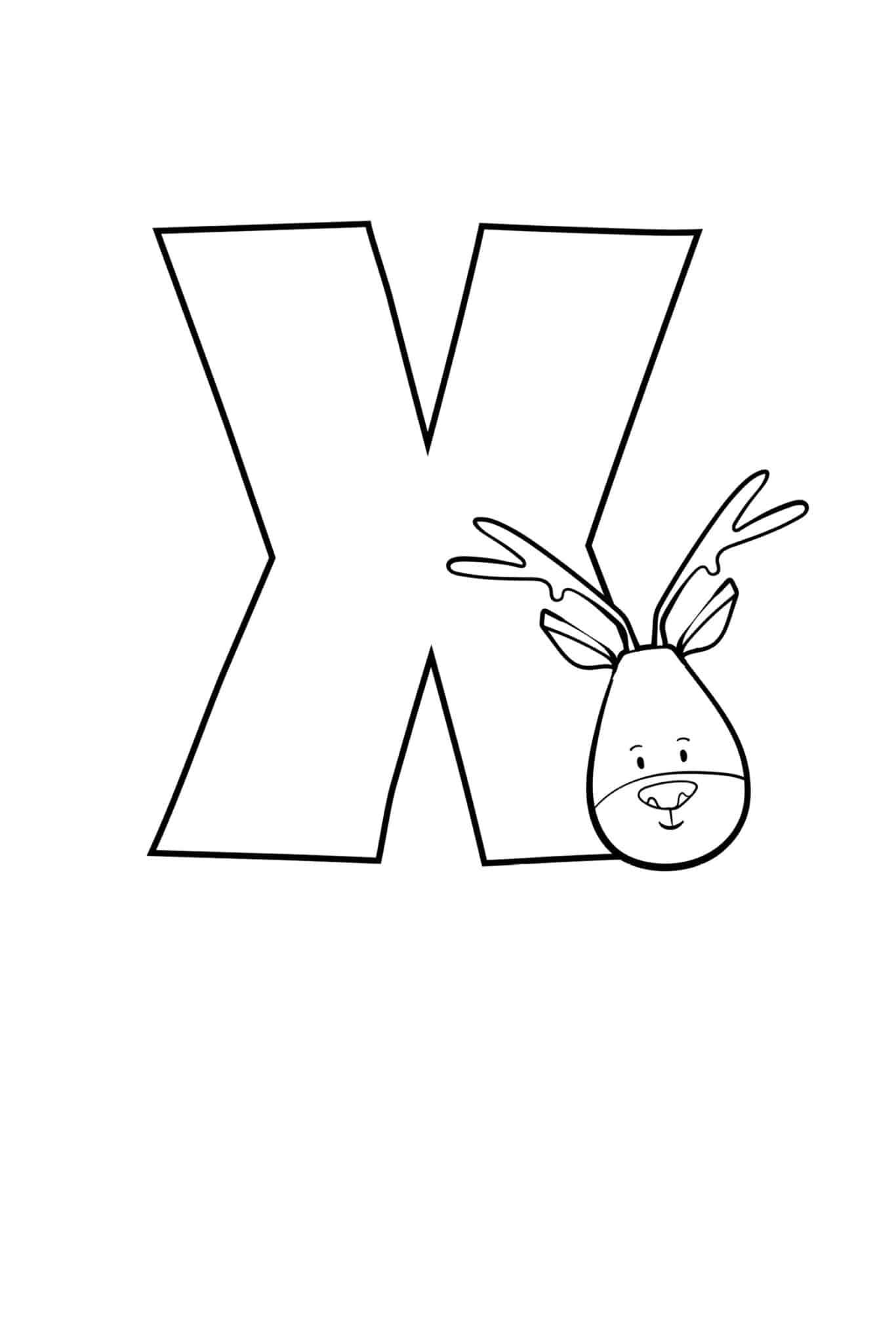 letter x template