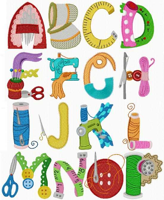 sewing letter templates