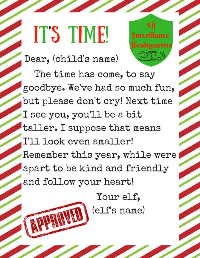 goodbye letter from elf on the shelf template