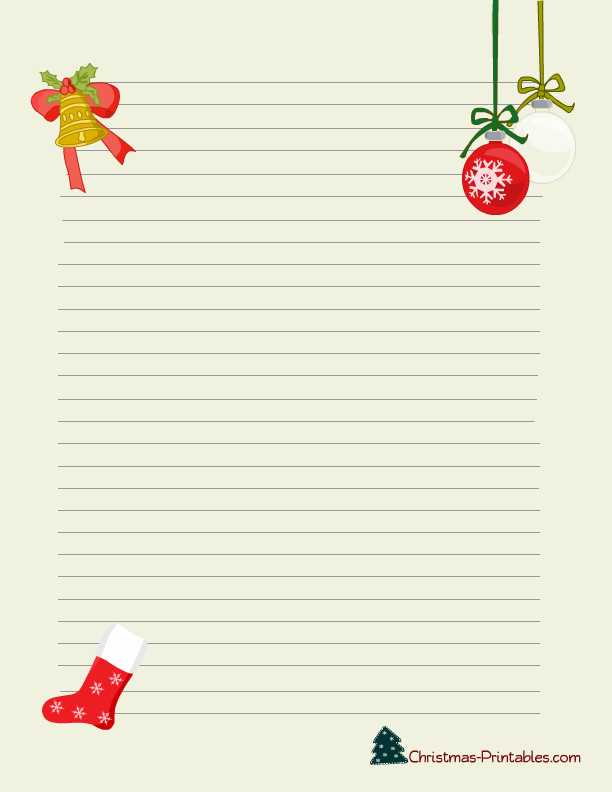 christmas letter paper template