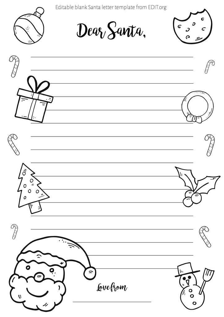 template for letter from santa