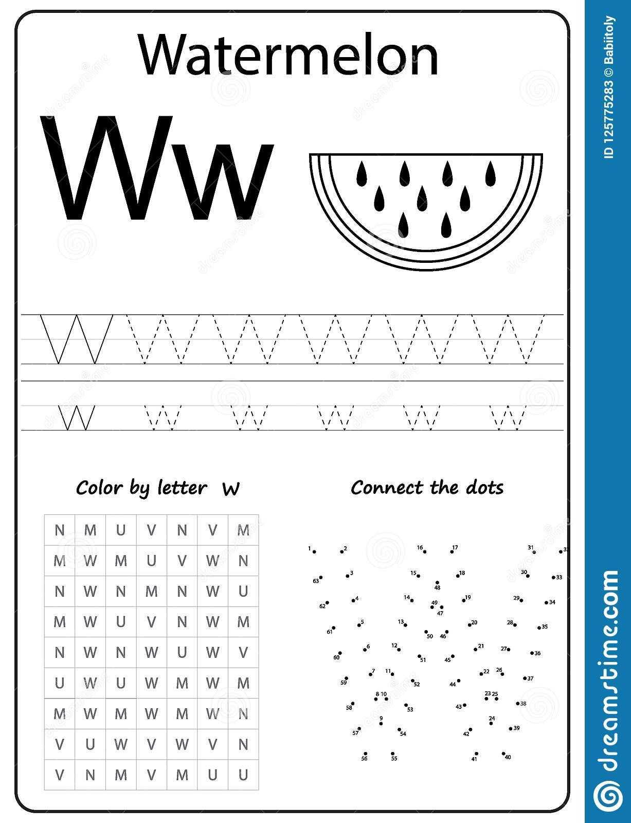 letter w template preschool