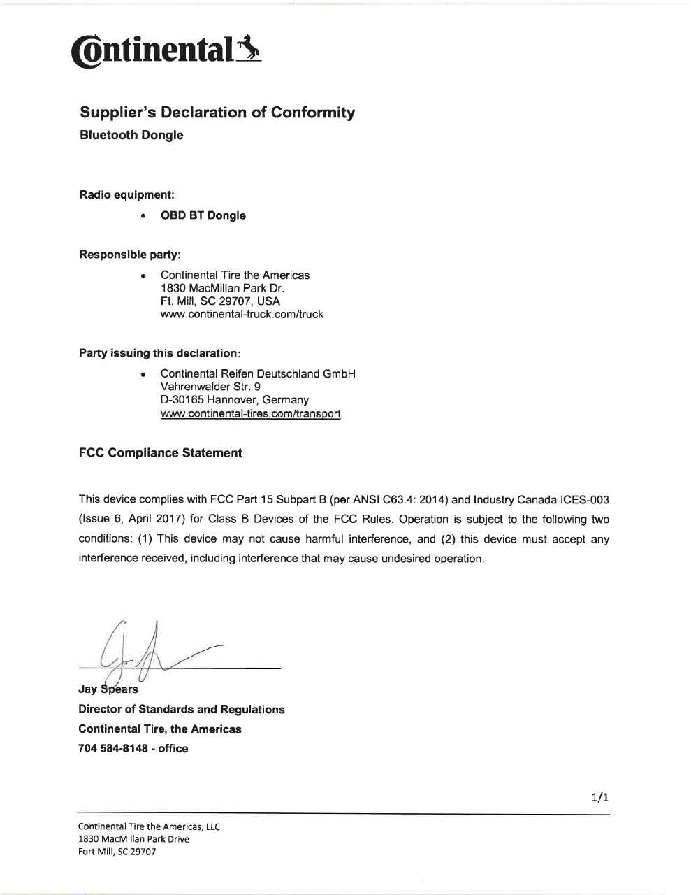 letter of conformity template