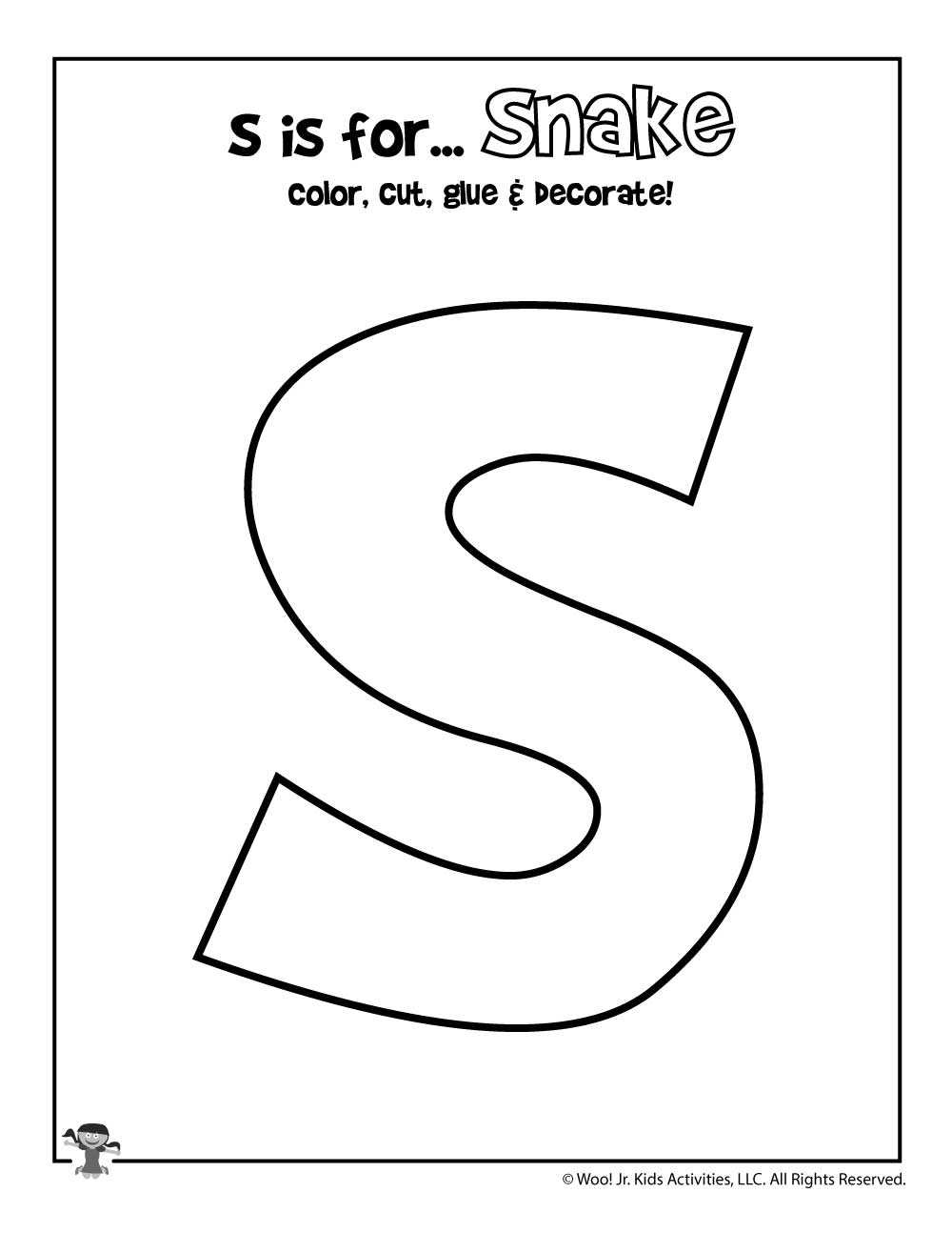 preschool letter s template