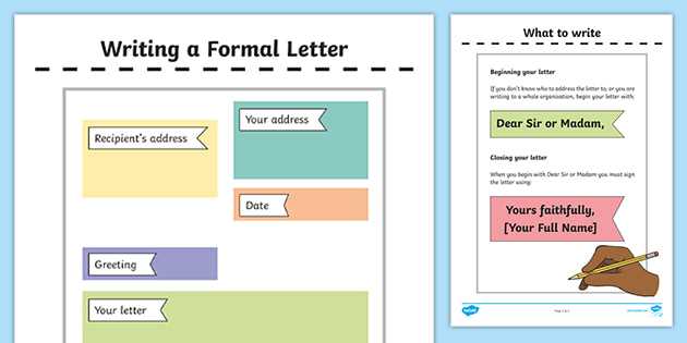 letter layout template