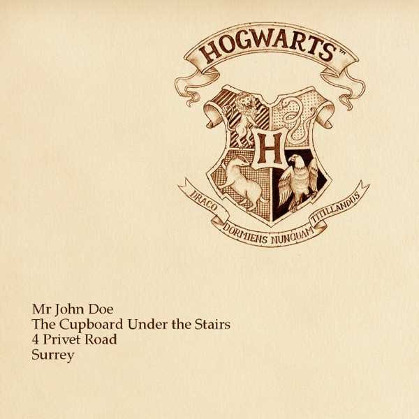 hogwarts letter template pdf