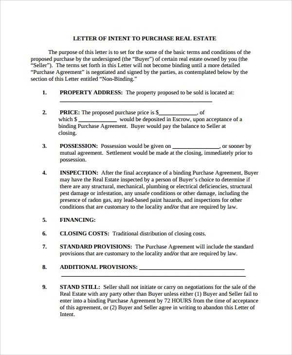 real estate offer letter template pdf