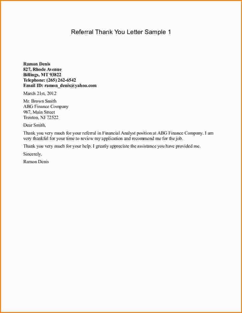 referral template letter