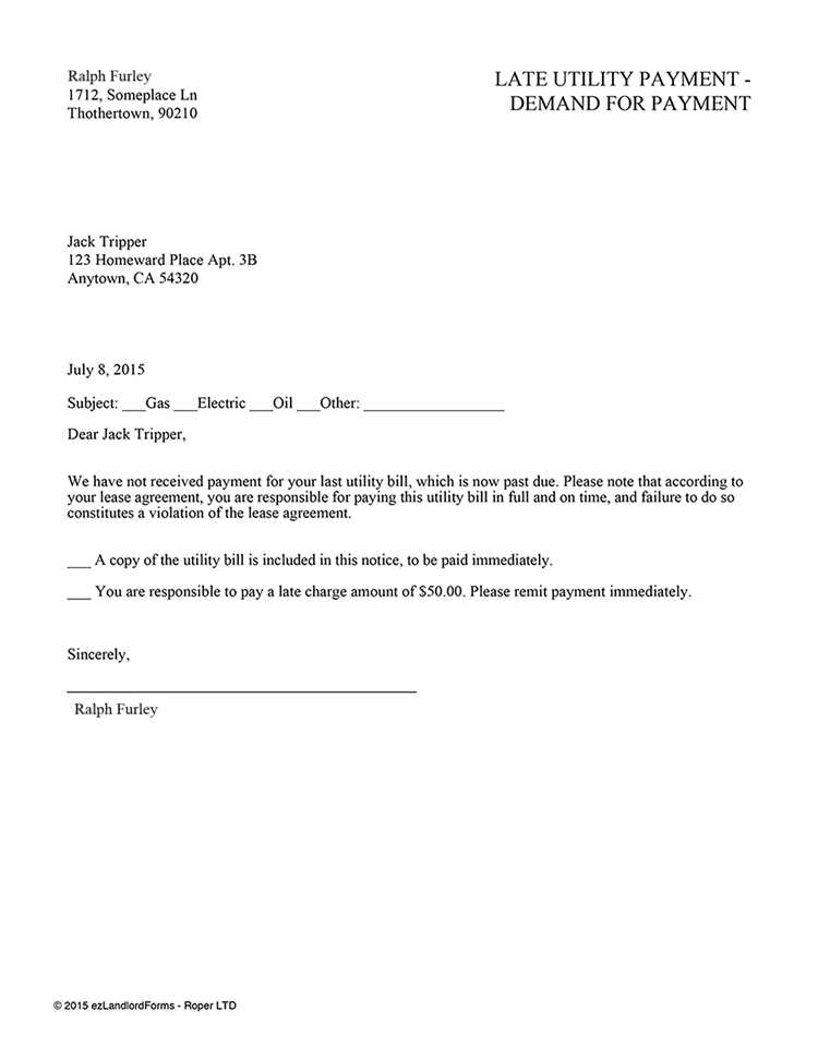 rent overdue letter template