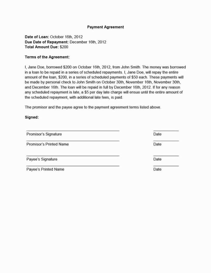 repayment plan letter template