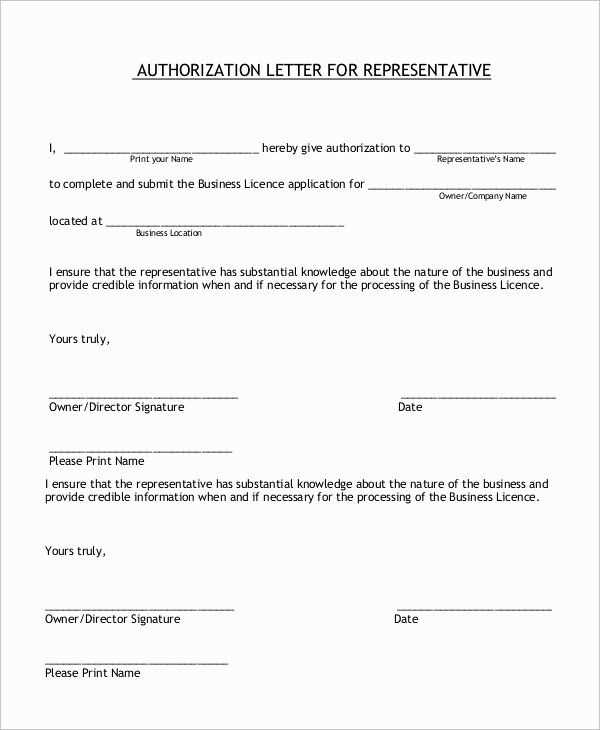 representation letter template