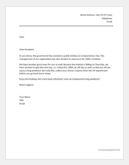 request for maternity leave letter template