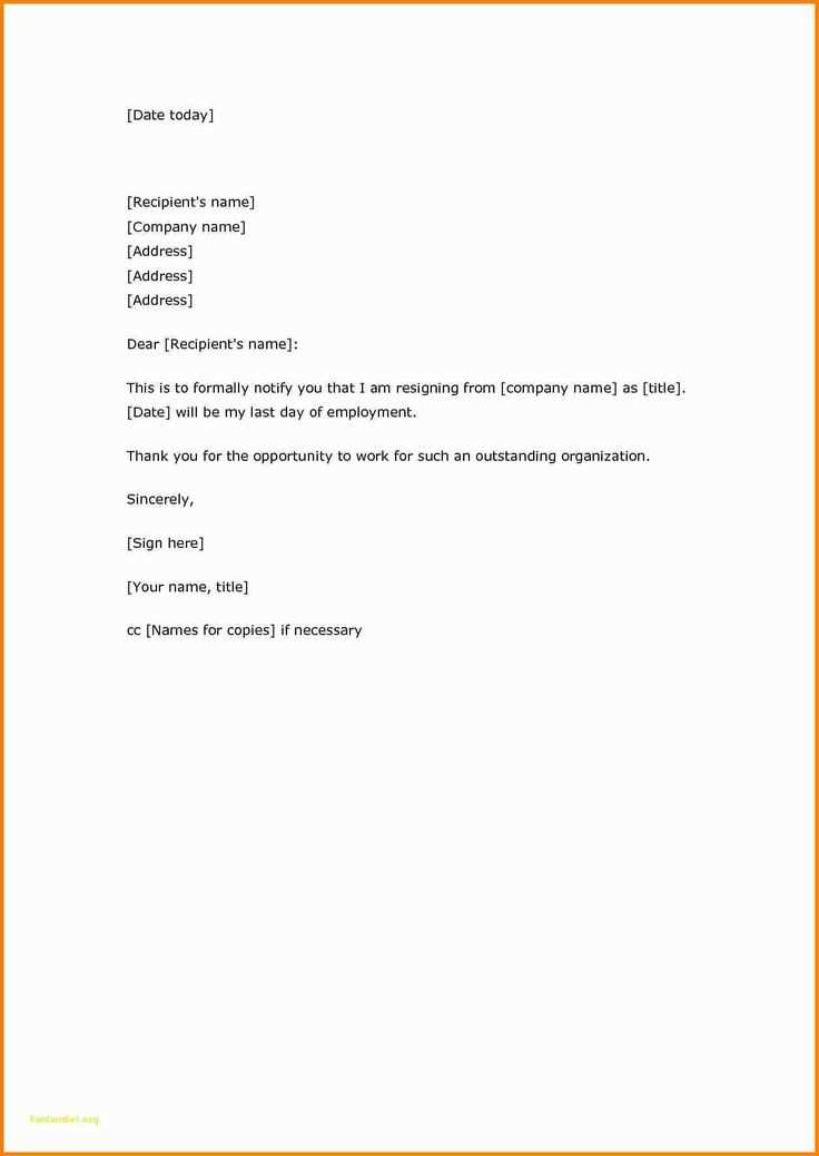 resignation letter germany template