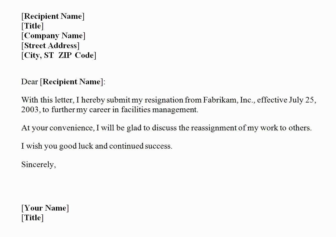 resignation letter template docs