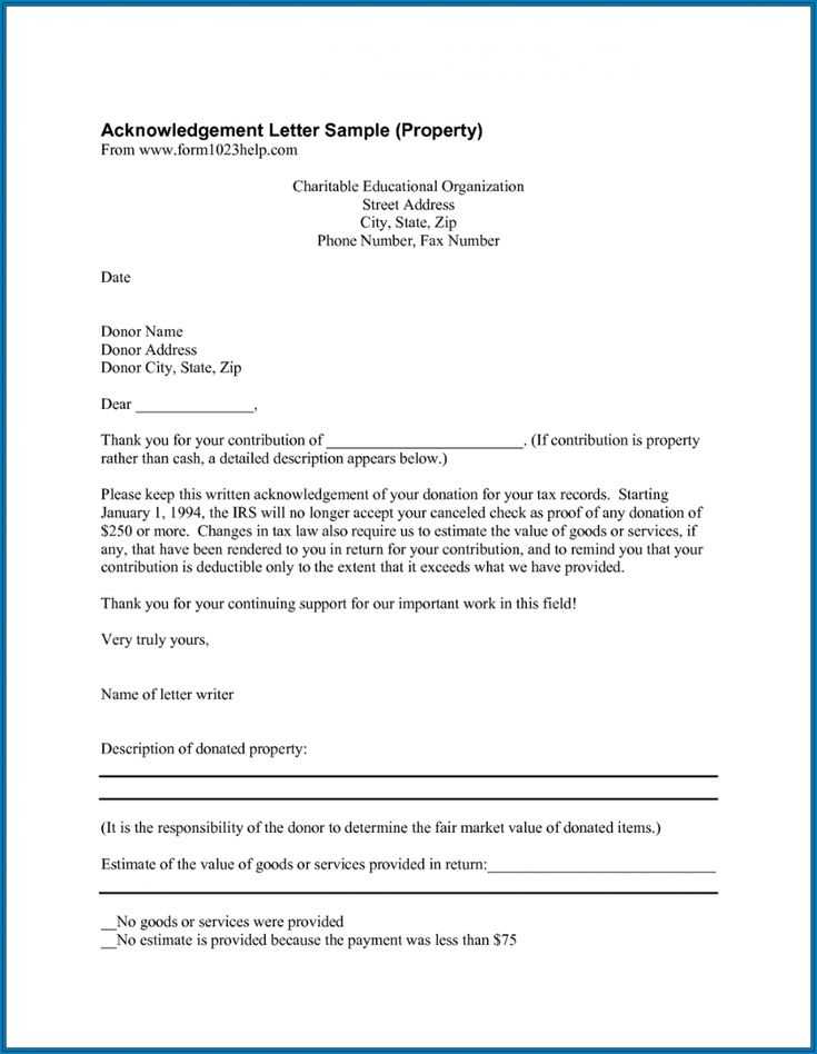 return of personal property letter template