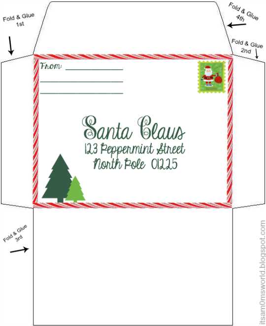 santa letter and envelope template