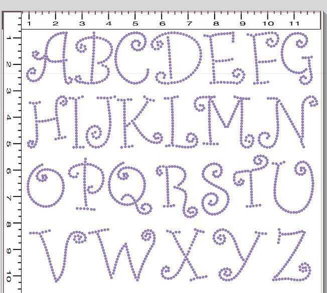 rhinestone letter template