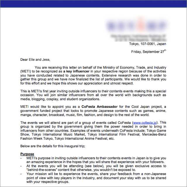 letter to an ambassador template