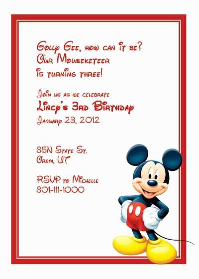 letter from mickey mouse template free