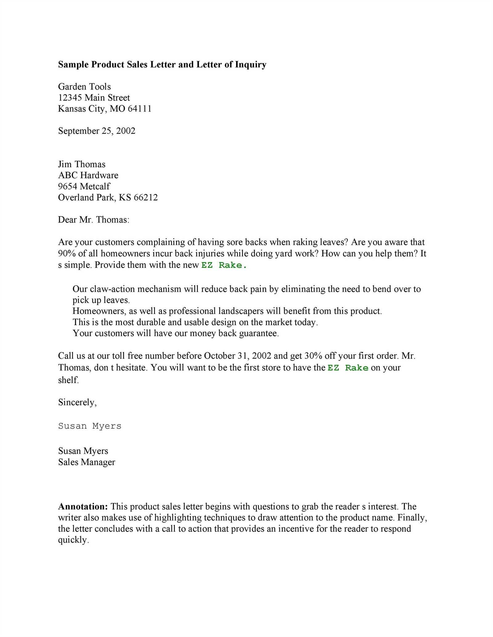 video sales letter template