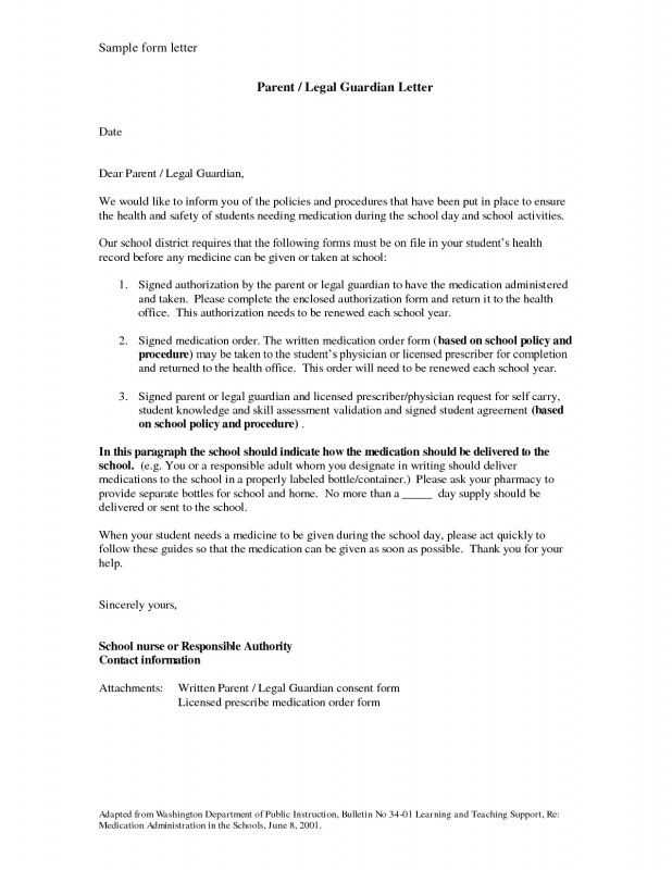 legal guardianship letter template