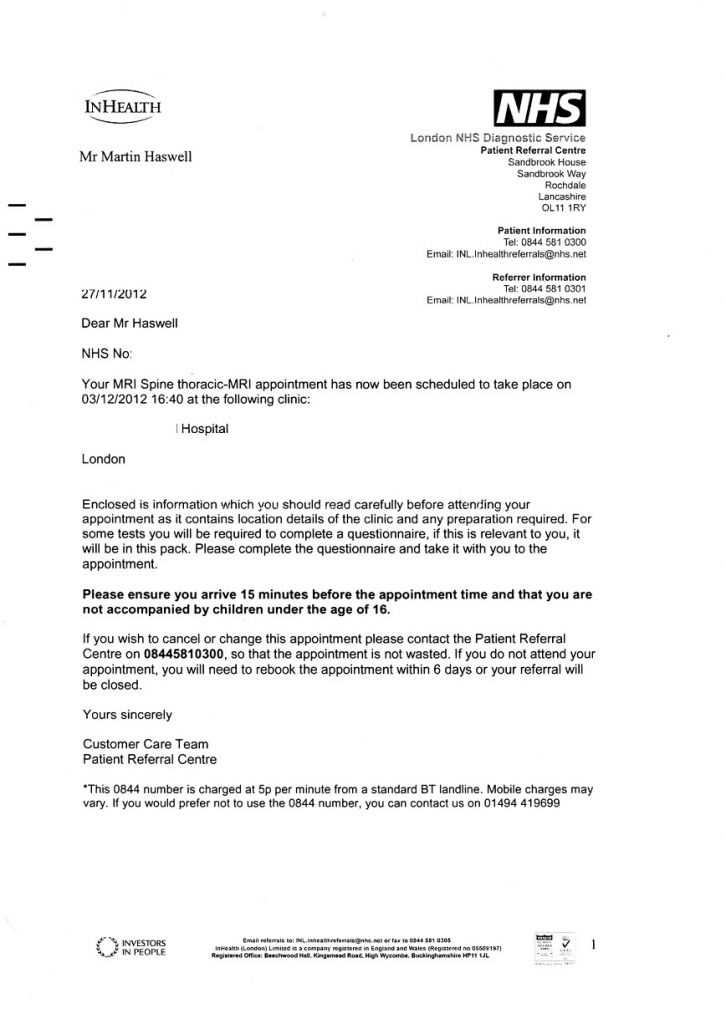 nhs doctors letter template