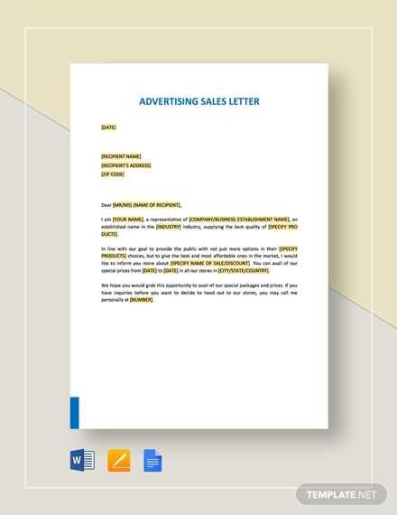 sales letter template