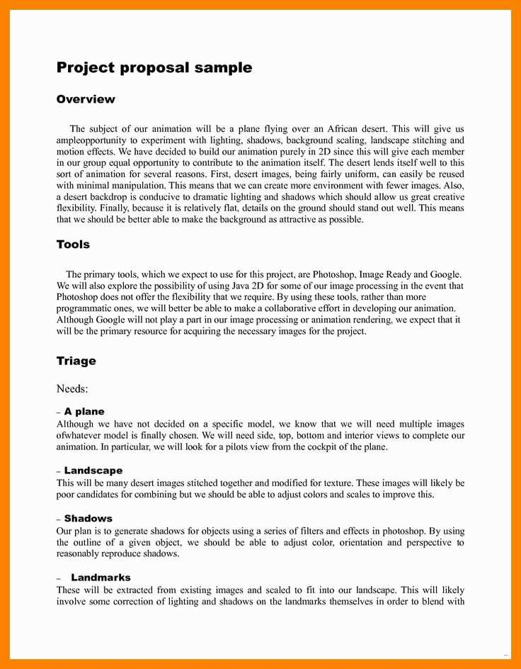 sample project proposal letter template