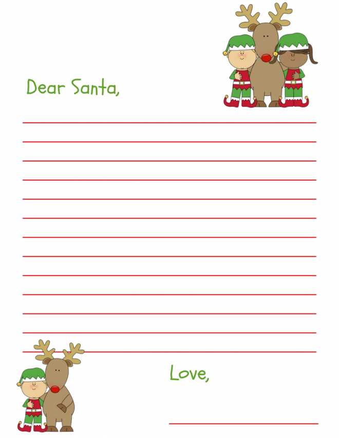 sample santa letter template
