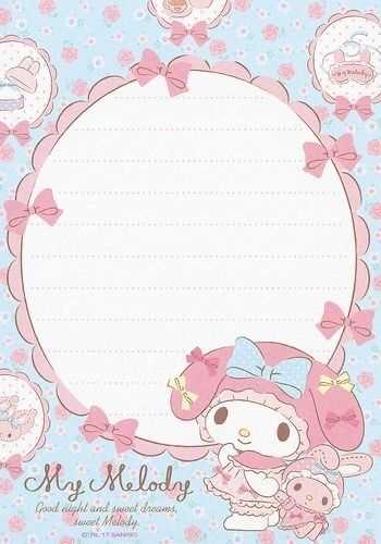 sanrio letter template