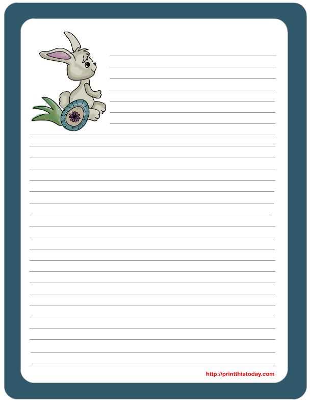 printable easter bunny letter template