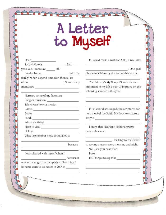 self love letter template