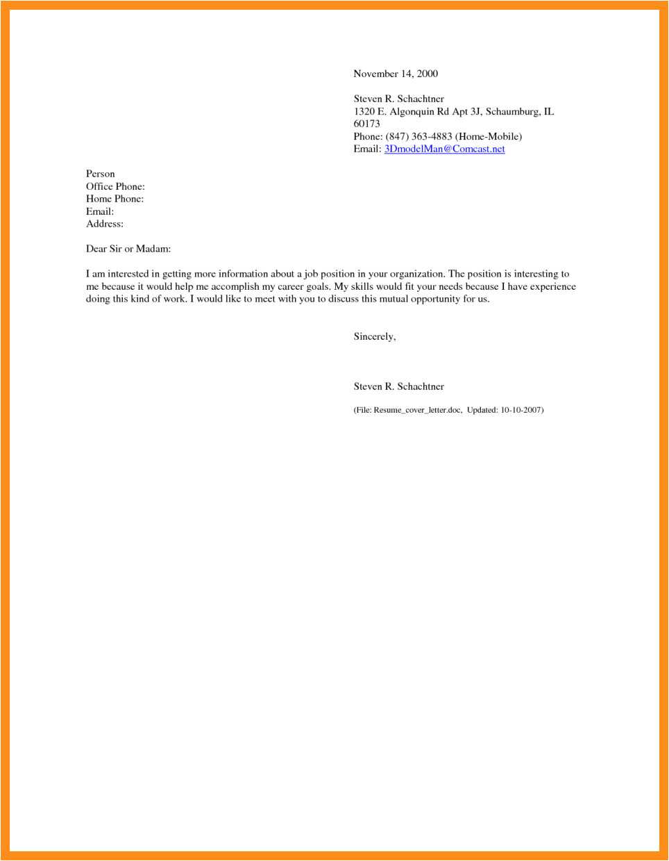 sending documents letter template