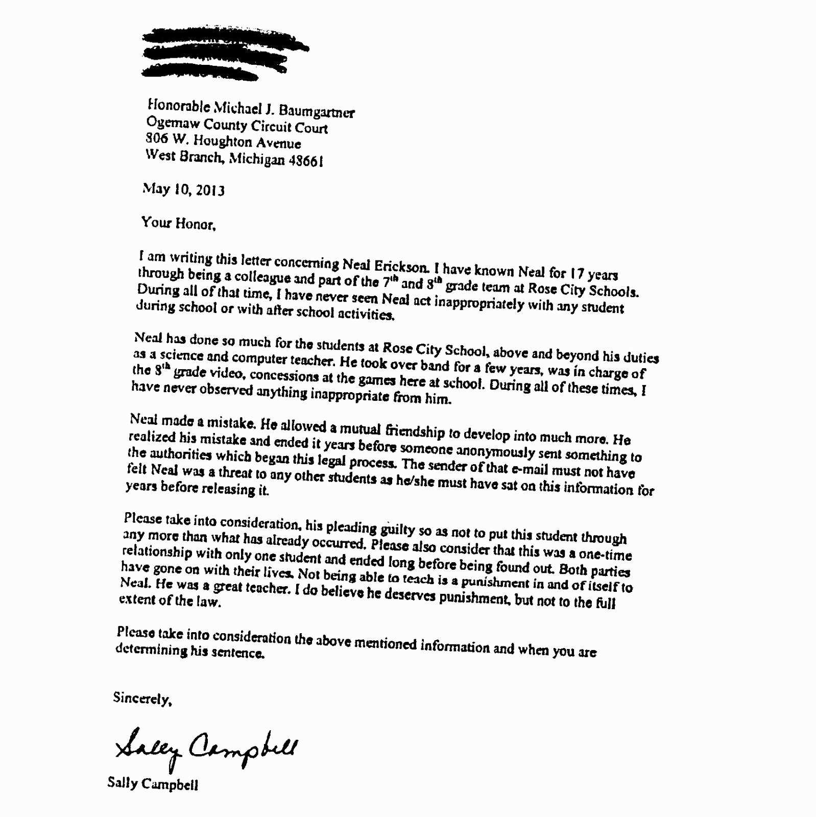 sentencing letter to judge template