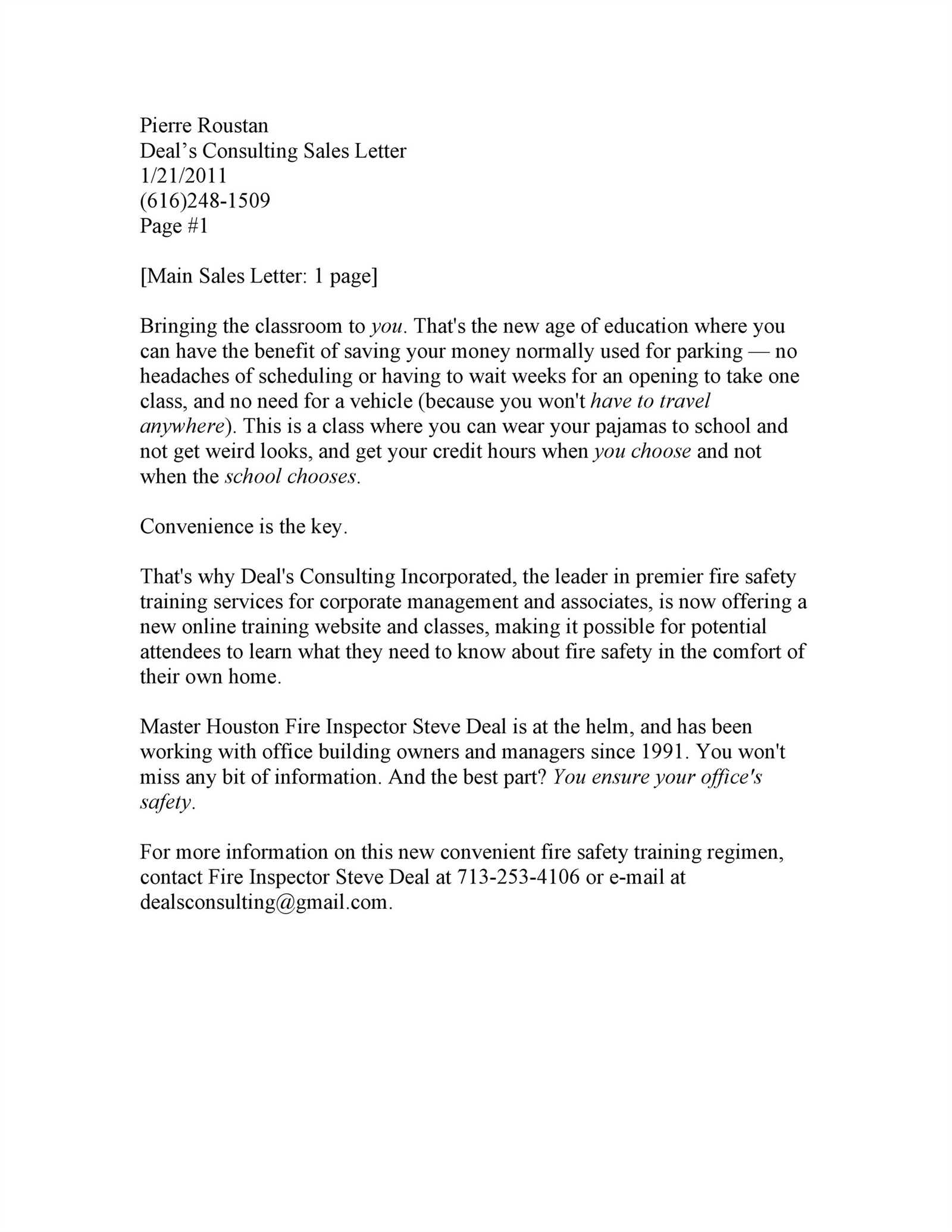 sideways sales letter template