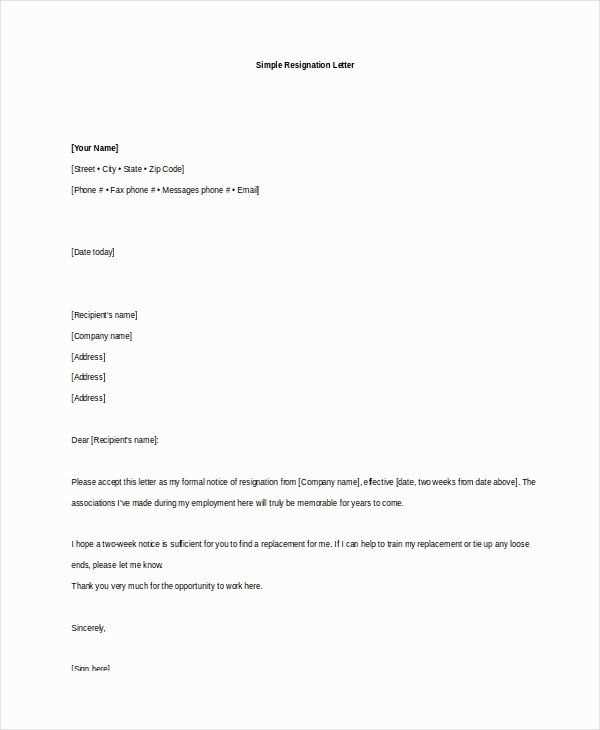 simple letter template