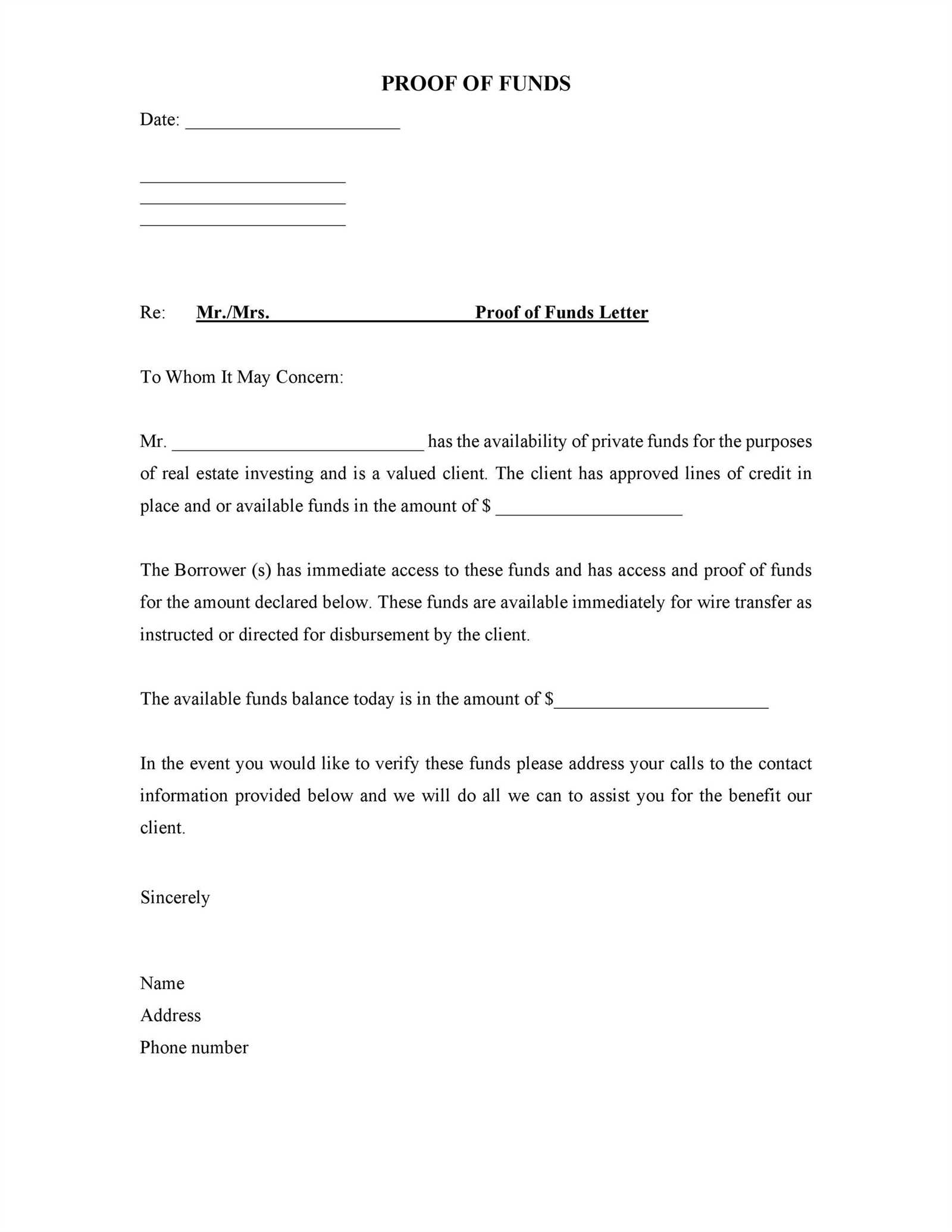 cash for keys letter template